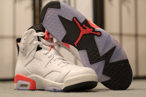 Air Jordan 6 Mens Shoes White/Red Online